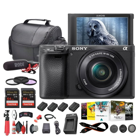 Sony a6400 Mirrorless Camera with 16-50mm Lens with Real-Time Eye Auto Focus - Bundle(International Model)