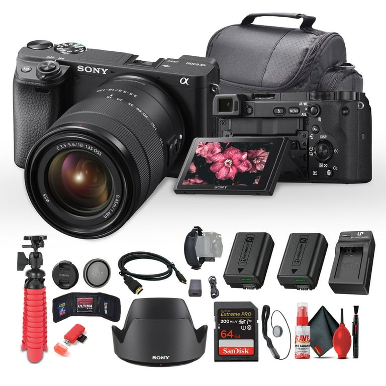Sony a6400 Mirrorless Camera with 18-135mm Lens with Real-Time Eye