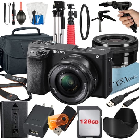 Sony a6400 Mirrorless Camera with E PZ 16-50mm OSS Lens, 128GB Card, ZeeTech Accessory Bundle (International Version)