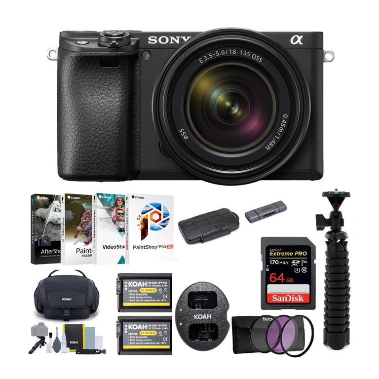 Sony Alpha a6400 Mirrorless Digital Camera with 18-135mm Lens