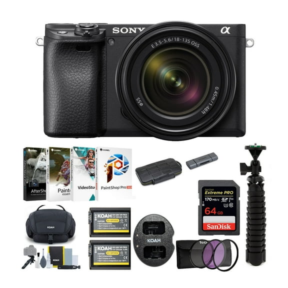 Sony a6400 Mirrorless Digital Camera with 18-135mm Lens Bundle