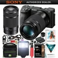 thumbnail image 1 of Sony a6600 Mirrorless Camera 4K APS-C ILCE-6600B with 55-210mm F4.5-6.3 OSS Lens Kit SEL55210 Bundle with Deco Gear Case + Battery + Flash + Photo Video Software + 64GB Card| Official Sony USA Dealer, 1 of 10