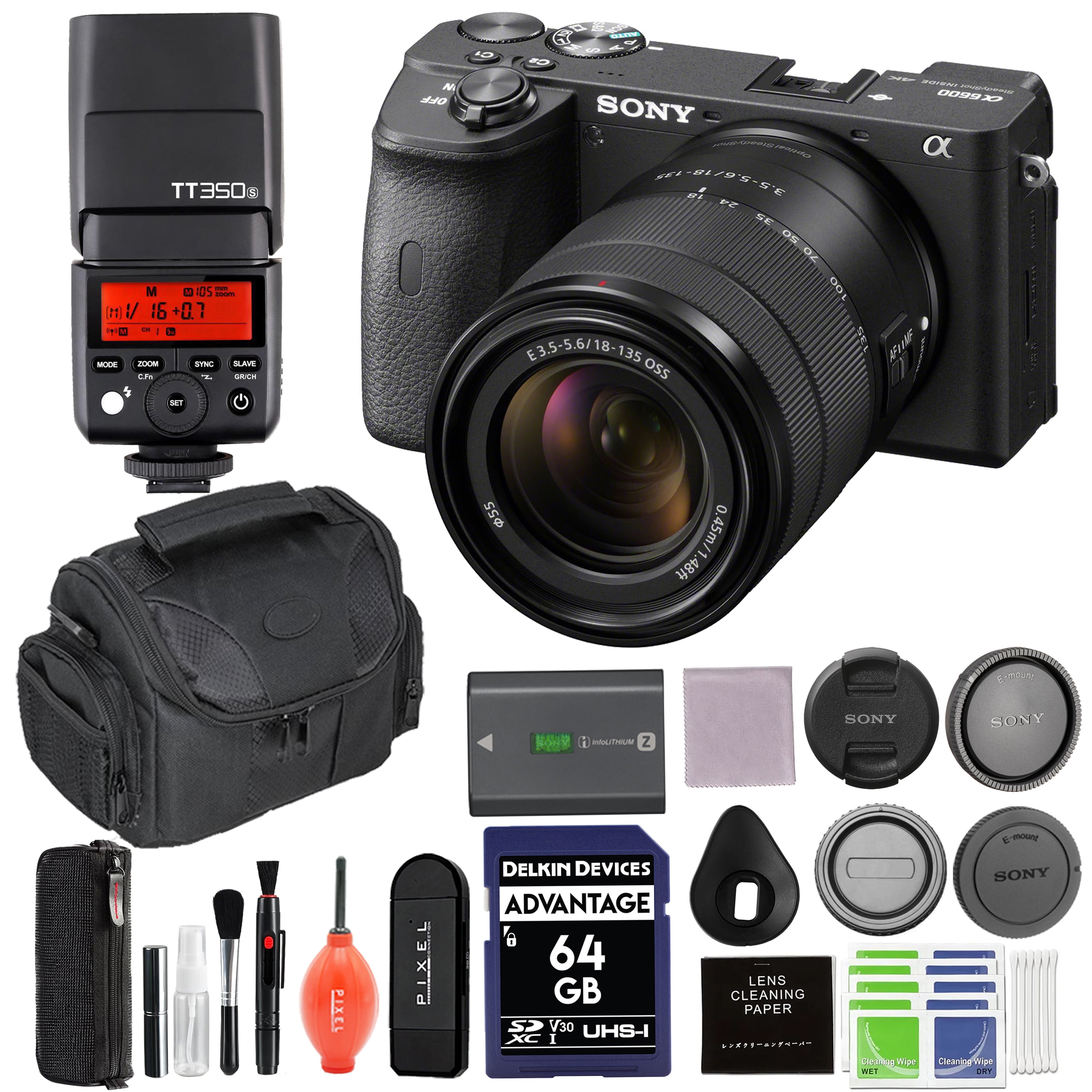 Sony a6600 Mirrorless Digital Camera Bundle with 18-135mm Zoom