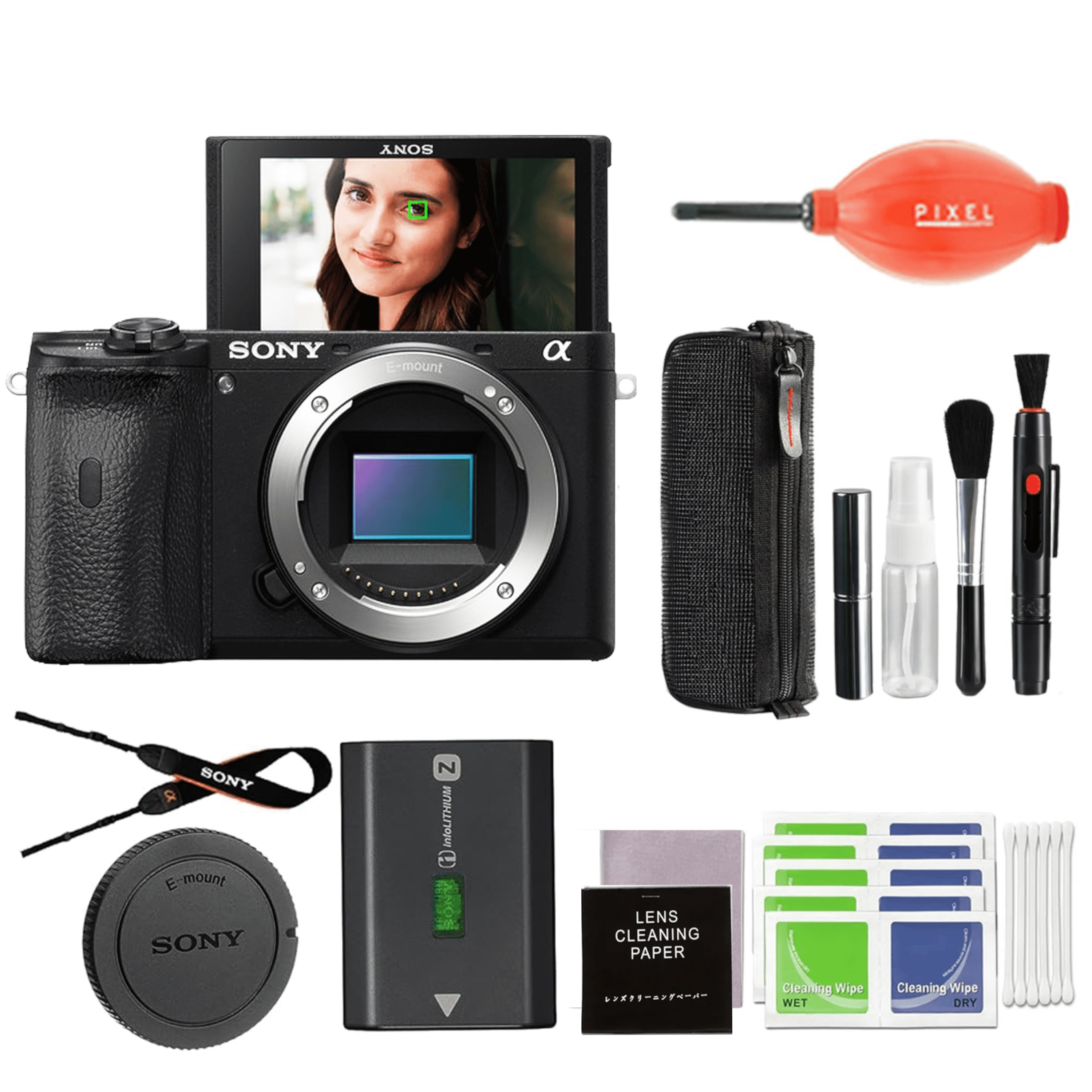 sony α6600 カメラセット Sony a6600 Mirrorless Digital Camera Bundle with Pixel Advanced