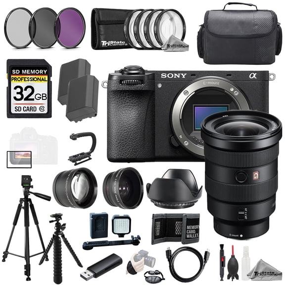 Sony a6700 + 16-35mm f/2.8 GM II Lens +32GB+Ext Bat+9 PC Filtr-MEGA Kit (International Version)
