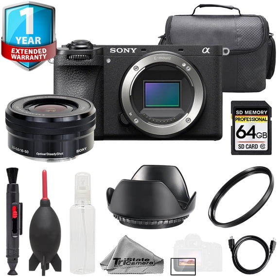 Sony a6700 + 16-50mm f/3.5-5.6 Lens + 64GB + Bag+ 1Yr Warranty- Basic Kit (International Version)