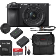 Sony a6700 Mirrorless Camera 16-50mm Lens Bundle + Extra Battery, 64GB Memory Card, Case & More International Version
