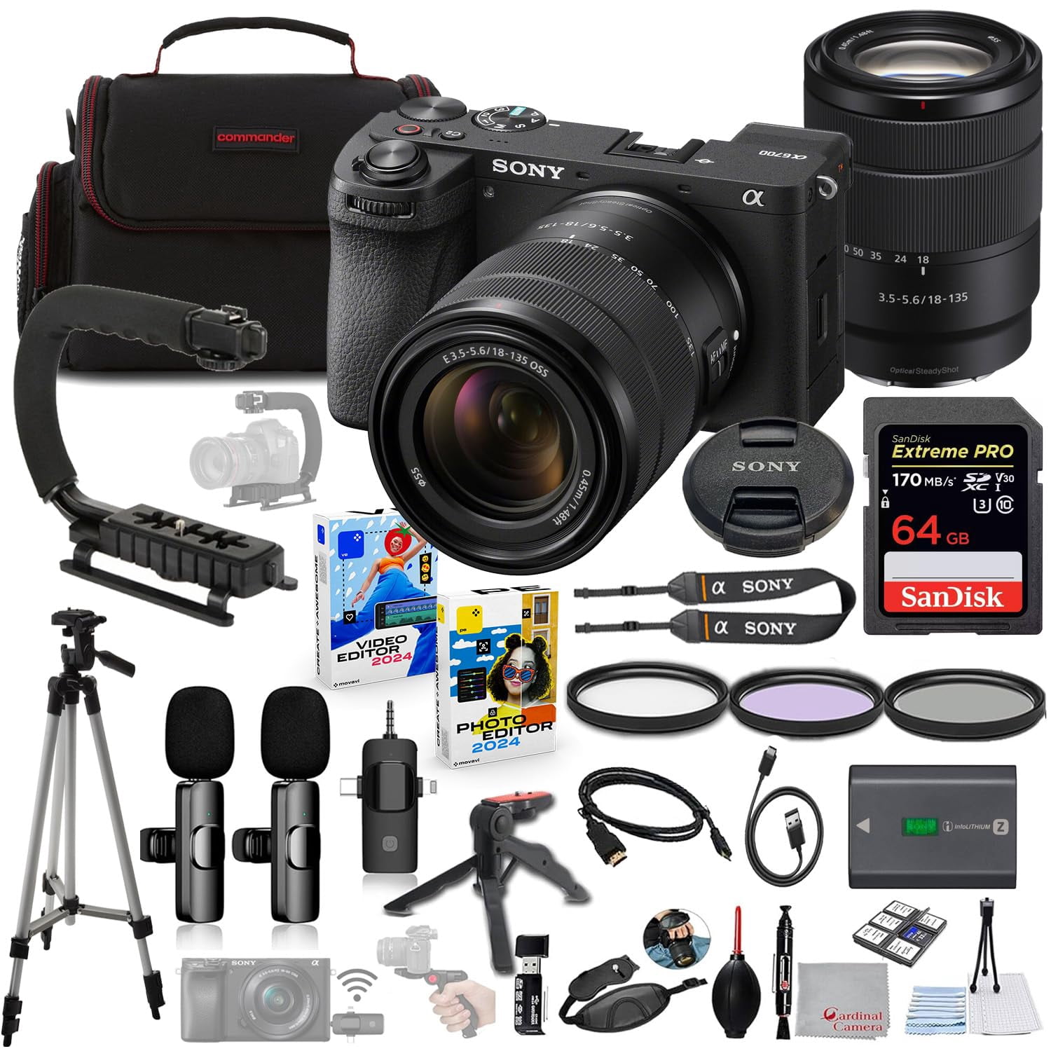 Sony α700 レンズ6本セット Sony a6700 Mirrorless Camera with 18-135mm Lens Bundle + Wireless