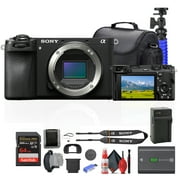 Sony a6700 Mirrorless Camera Body ILCE-6700, 26MP APS-C, 4K Video, AI Autofocus Bundle with 64GB Card, Tripod and Case International Model