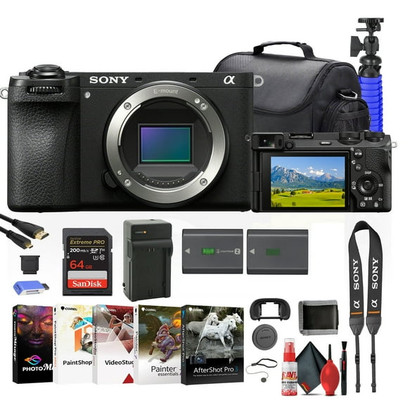 Sony a6700 Mirrorless Digital Camera Body Bundle + 64GB Card and Accessories (International Model)