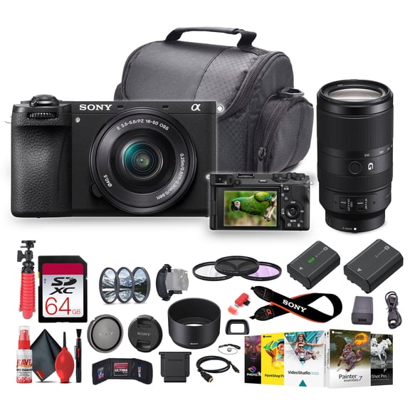 Sony a6700 Mirrorless Vlogger Camera with 16-50mm Lens + Sony E 70-350 + More - Bundle(International Model)