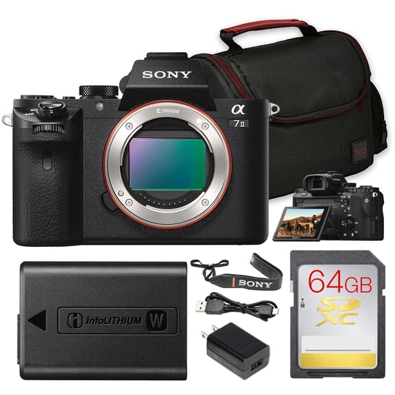 Sony a7 II Mirrorless Camera Bundle | 24.3MP Full-Frame | 5-Axis IBIS