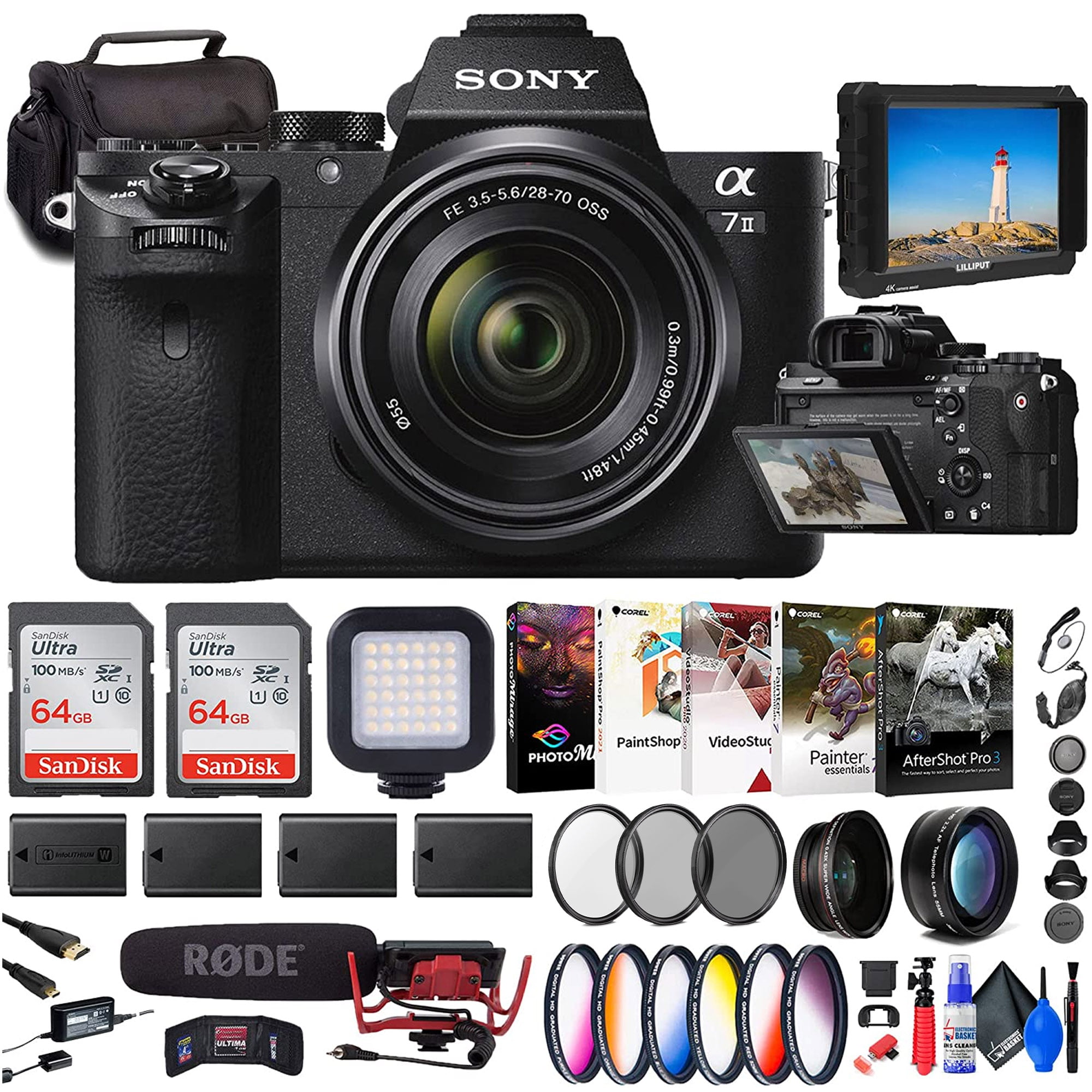 Sony Alpha a7 II Full-Frame Mirrorless Video Camera with 28-70mm