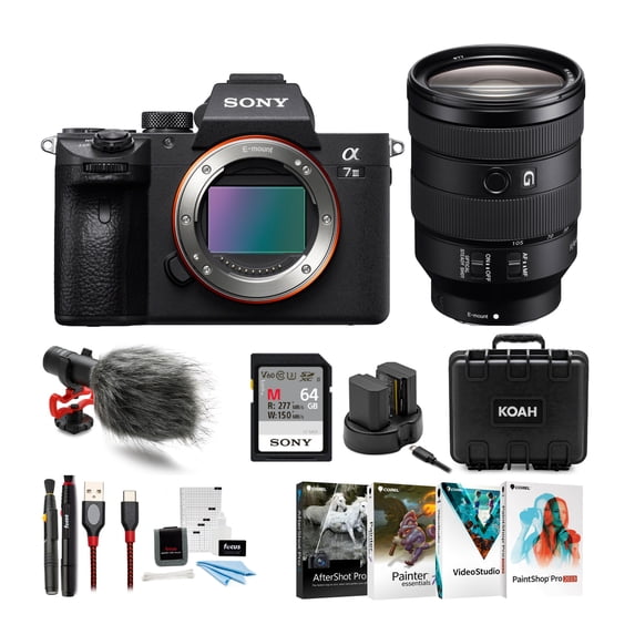 Sony a7 III Full Frame Mirrorless Camera with 24-105mm f/4 G OSS Lens Bundle