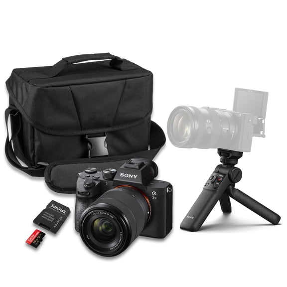 Sony a7 III Mirrorless Camera with FE 28-70mm f/3.5-5.6 OSS Lens + Sony GP-VPT3 Wireless Shooting Grip + SanDisk Extreme Pro 128GB + Camera Carrying Case + More (18pc Bundle)