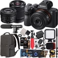 thumbnail image 1 of Sony a7 III Mirrorless Full Frame Camera + 2 Lens Kit W/ FE 40mm F2.5 G SEL40F25G + 28-70mm F3.5-5.6 OSS + ILCE7M3K/B Bundle with Deco Gear Photography Backpack Case + Microphone + LED + Accessories, 1 of 1