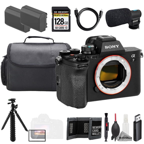 Sony a7 IV (Body) + Mic + 128GB + Extra Battery+ Tripod- Accessory Kit (International Version)