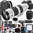 thumbnail image 1 of Sony a7 IV Full Frame Mirrorless Camera Body with 2 Lens Kit FE 200-600mm F5.6-6.3 G OSS + 28-70mm ILCE-7M4K/B + SEL200600G Bundle w/ Deco Gear Backpack + Monopod + Extra Battery, LED and Accessories, 1 of 11