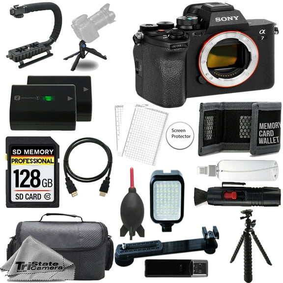 Sony a7 IV Mirrorless Camera + 128GB + Extra Battery+ LED Flash- ULTIMATE Kit (International Version)