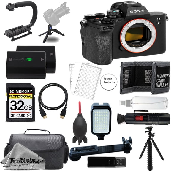 Sony a7 IV Mirrorless Camera + 32GB + Extra Battery+ LED Flash- ULTIMATE Kit (International Version)
