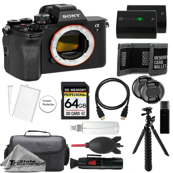 Sony a7 IV Mirrorless Camera + 64GB + Extra Battery+ Tripod- Accessory Kit (International Version)