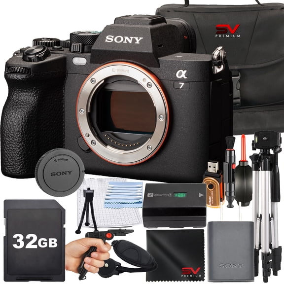 Sony a7 IV Mirrorless Camera (Body Only) with 32GB Memory Card + SV Premium Accessory Bundle (International Version)