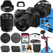 Sony a7 IV Mirrorless Camera with Sony FE 28-70mm f/3.5-5.6 OSS Lens + 64 GB Memory + Spider Tripod + Case + Card Reader + Battery Charger + More 22pc Bundle