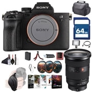 Sony a7 IV Mirrorless Camera ILCE-7M4/B, Sony FE 24-70 Lens, 64GB Memory Card, Filter Kit, Bag, NP-FZ100 Compatible Battery, Card Reader, LED Light, Corel Photo Software, and More