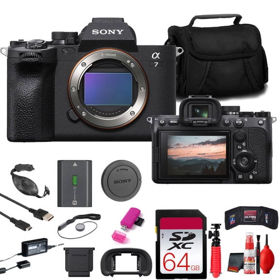 Sony a7 IV Mirrorless Camera New + 64GB Card + Bag + Card Reader + Tripod + More(International Model)