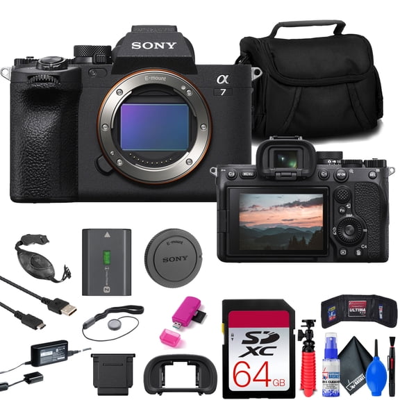 Sony a7 IV Mirrorless Camera New + 64GB Card + Bag + Card Reader + Tripod + More(International Model)