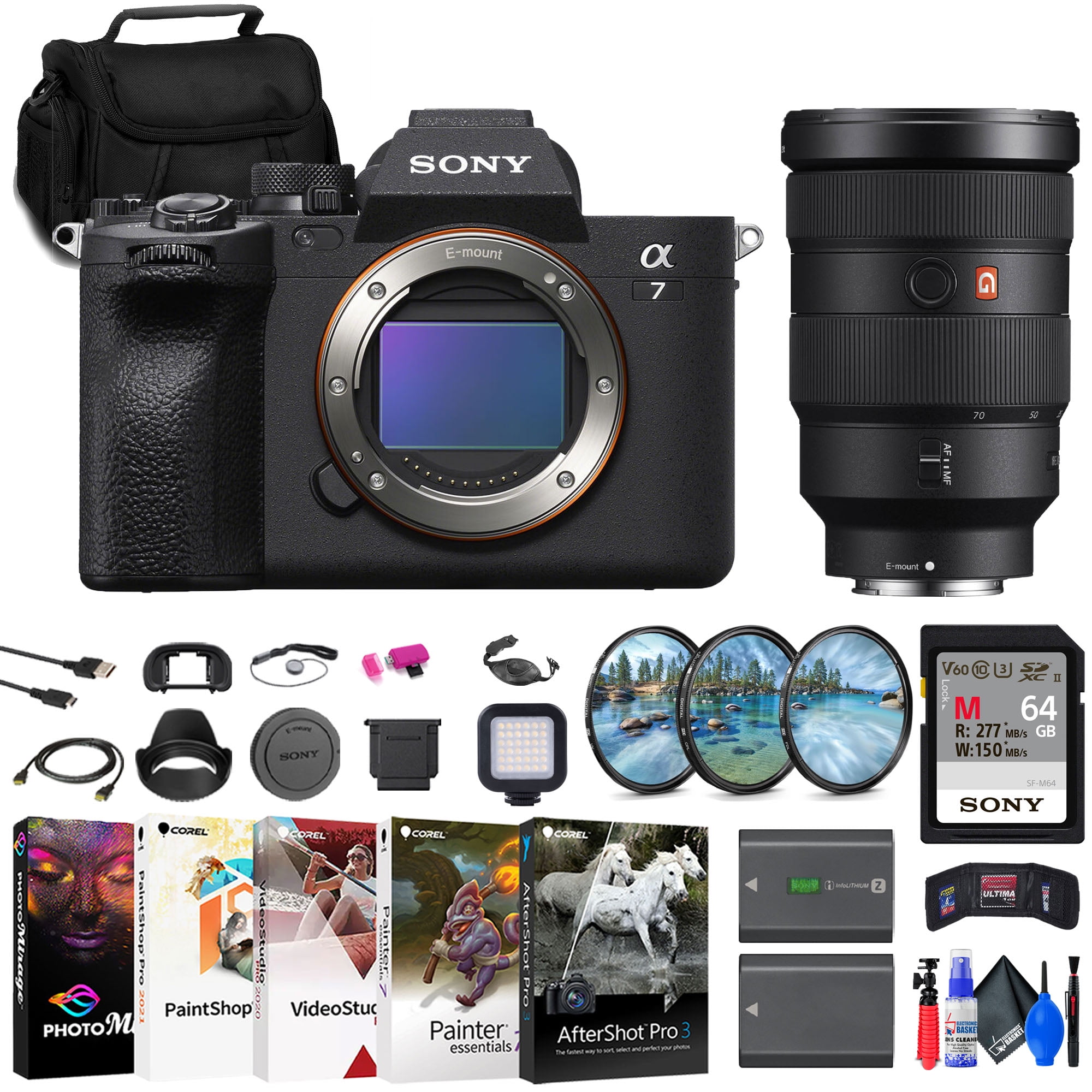 Sony a7 IV Mirrorless Camera + Sony FE 24-70mm Lens + 64GB Card 