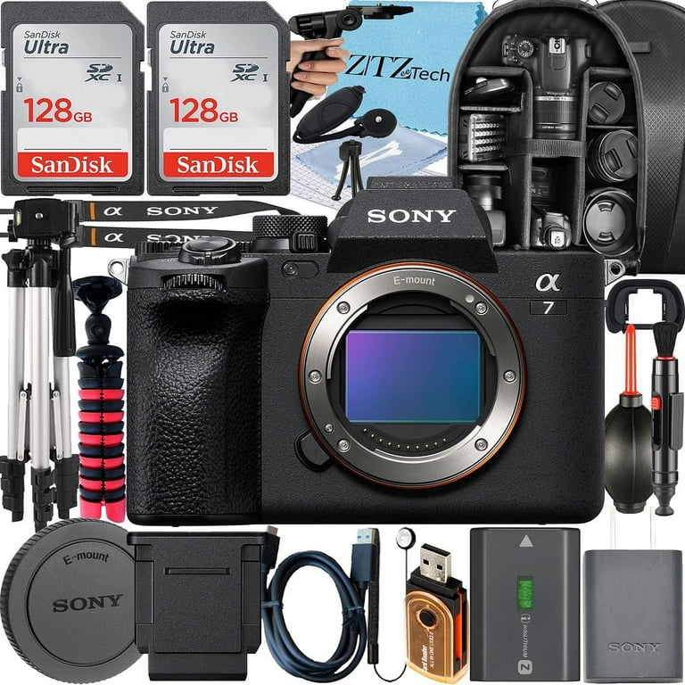 Sony a7 IV Video Creator Kit: Mirrorless Camera, Tripod, 2 Pack