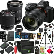 Sony a7 IV Mirrorless Full Frame Camera Body with 2 Lens 28-70mm F3.5-5.6 + 24-105mm F4 G ILCE-7M4K/B + SEL24105G Bundle with Deco Gear Case + Tripod + Extra Battery, Dual Charger and Accessories