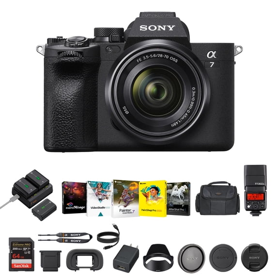 Sony a7 IV Mirrorless Hybrid Digital Camera+Corel Software+Godox Flash Bundle