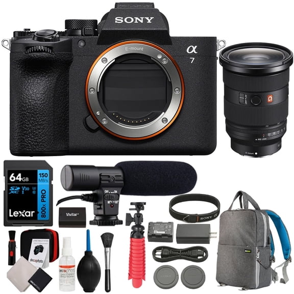 Sony a7 V Full-frame Mirrorless Interchangeable Lens Camera - Body Only Bundle with Sony FE 24-70mm F2.8 GM II Full Frame G Master Zoom E-Mount Lens + 64GB Card + Camera Bag + Accessories