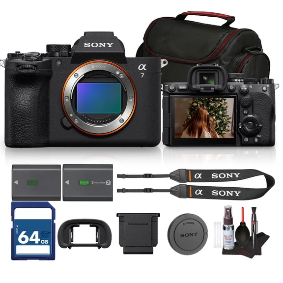 Sony a7 V Mirrorless Camera | Full-Frame E-Mount Camera with Advanced AF, High-Speed Performance & 4K Video | For Photography, Video & Hybrid Creators (ILCE-7M5/B) + 64GB Card + Battery + Bag