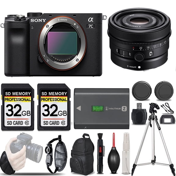 Sony a7C Camera (Black) Camera +50mm Lens -LOADED KIT (International Version)
