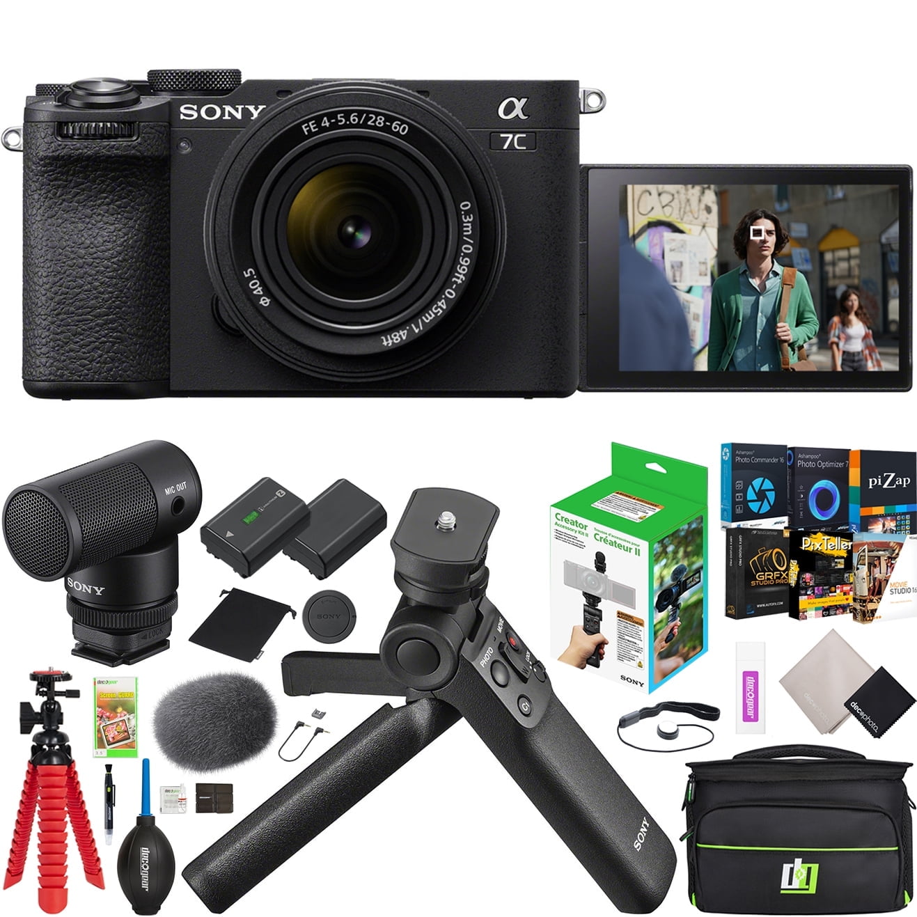Sony a7C II Full Frame Mirrorless Camera + 28-60mm Lens Black ILCE ...