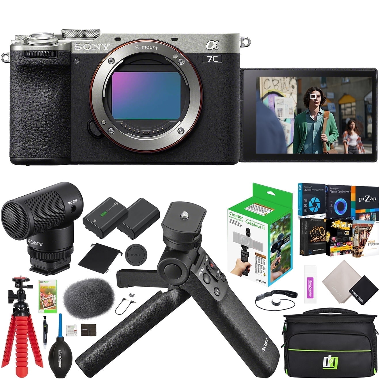 Sony a7C II Full Frame Mirrorless Camera Body Silver ILCE-7CM2/S Bundle ...