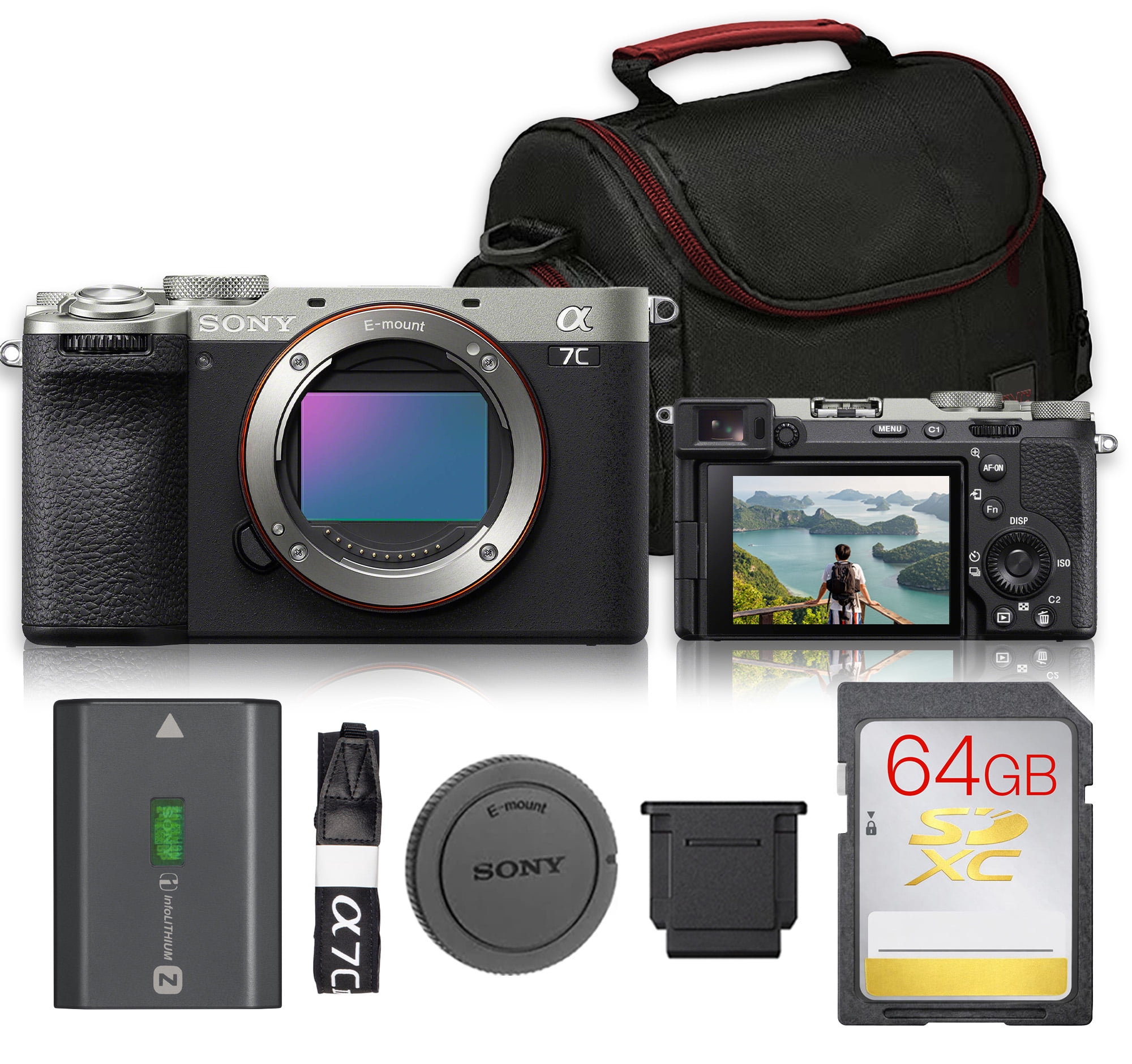 Sony a7C II Mirrorless Camera Bundle (Silver) | 33MP Full-Frame Sensor ...