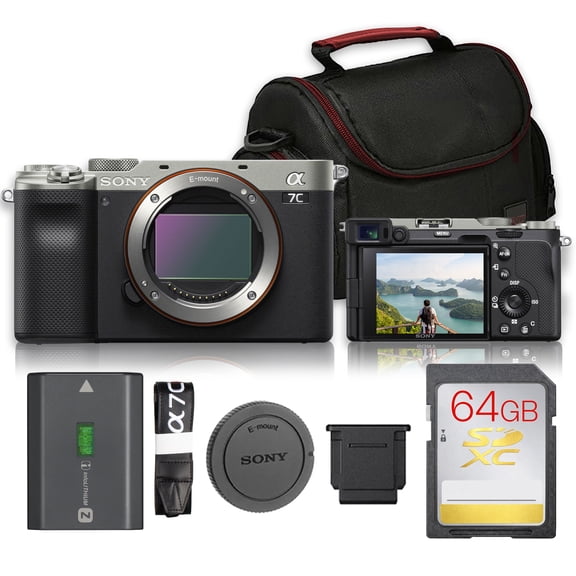 Sony a7C Mirrorless Camera (Silver) | 24.2MP Full-Frame, 5-Axis IBIS, Eye AF, 4K