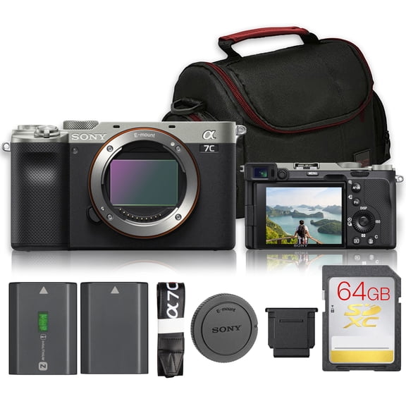 Sony a7C Mirrorless Camera (Silver) | 24.2MP Full-Frame, 5-Axis IBIS, Eye AF, 4K