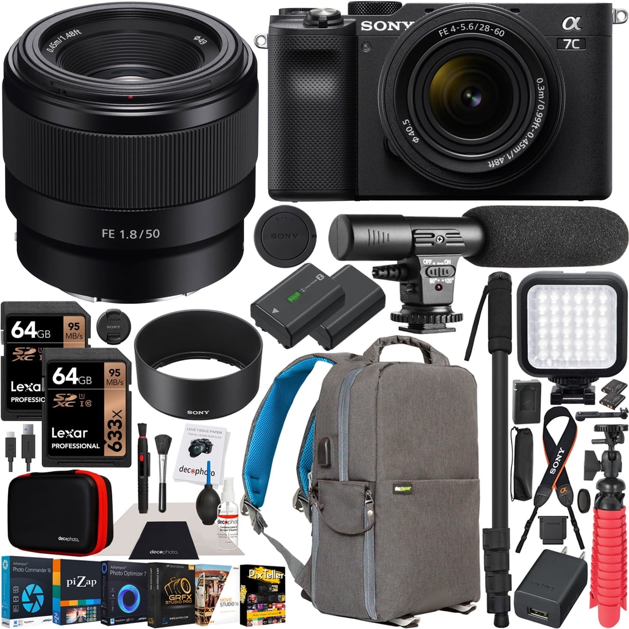 Sony a7C Mirrorless Full Frame Camera Lens Kit Body with 28-60mm
