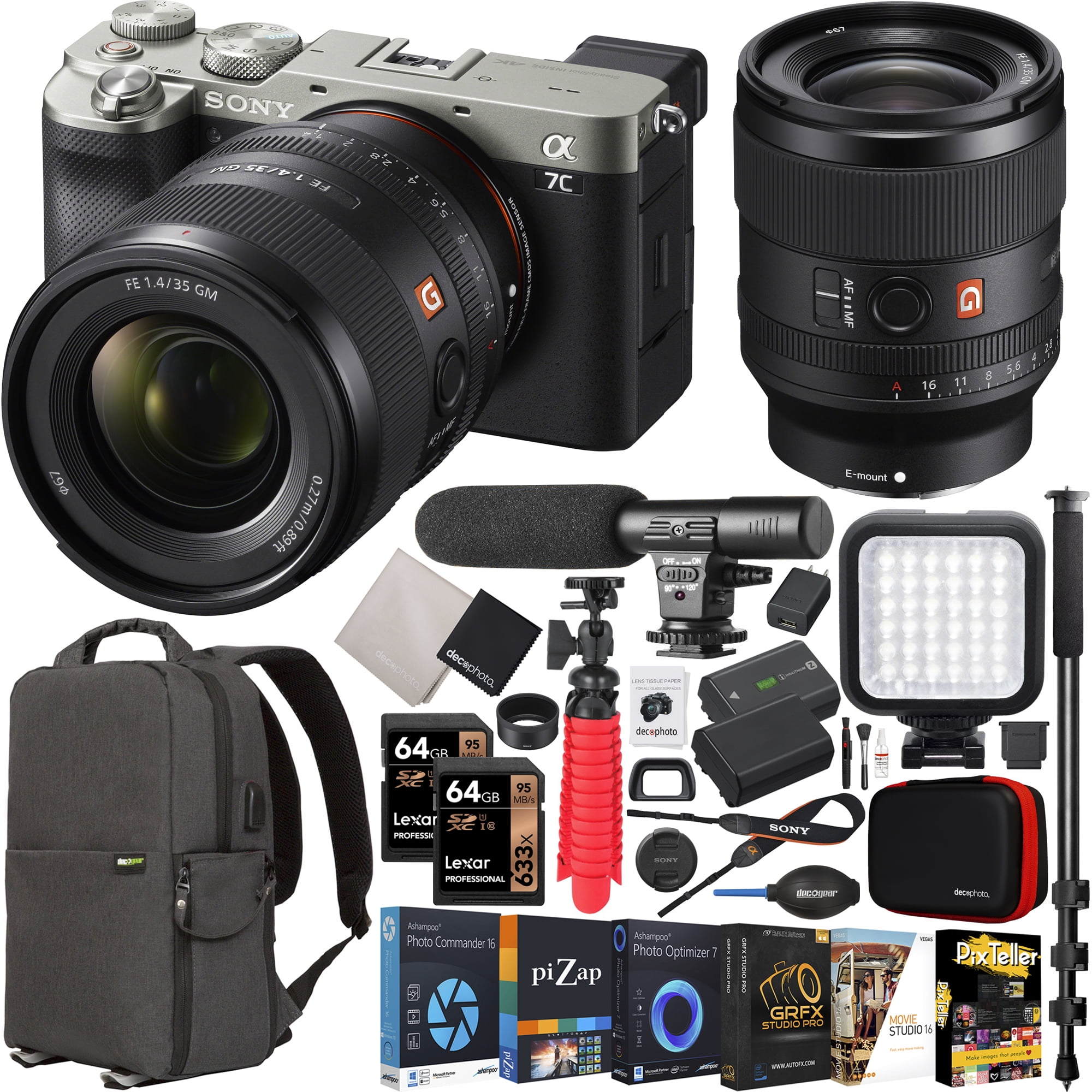 Sony a7C Mirrorless Full Frame Camera Body + Sony FE 35mm F1.4 GM G ...