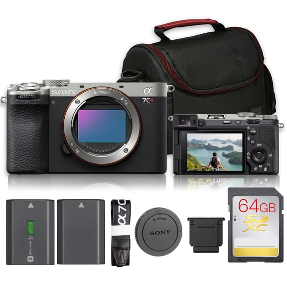 Sony a7CR Mirrorless Camera (Silver) | 61MP Full-Frame, 5-Axis IBIS, AI AF, 4K