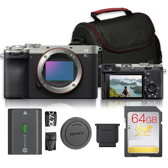 Sony a7CR Mirrorless Camera (Silver) | 61MP Full-Frame, 5-Axis IBIS, AI AF, 4K