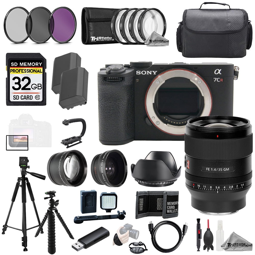 Sony a7CR + Sony FE 35mm f/1.4 GM Lens +32GB+Ext Bat+9 PC Filtr