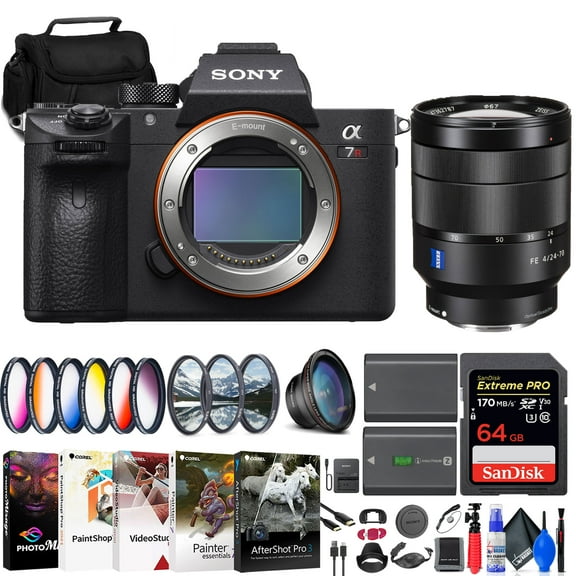 Sony a7R IIIA Mirrorless Camera + Sony FE 24-70mm Lens & Bundle (International Model)