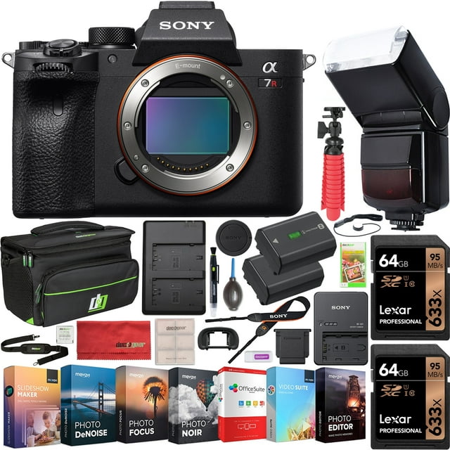 Sony a7R IV 61.0MP Full-Frame Mirrorless Interchangeable Lens Camera Body ILCE-7RM4 4K Bundle 128GB