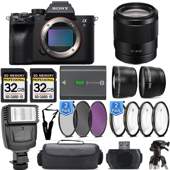 Sony a7R IVA Mirrorless Camera+35mm Lens +Flash- Kit (International Version)